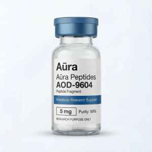 Aūra Peptides AOD-9604 peptide fragment for metabolic support.